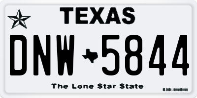 TX license plate DNW5844