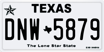 TX license plate DNW5879