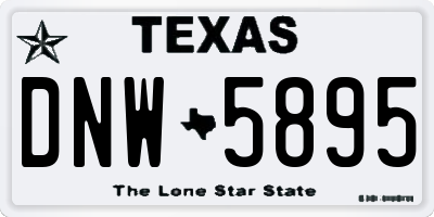 TX license plate DNW5895