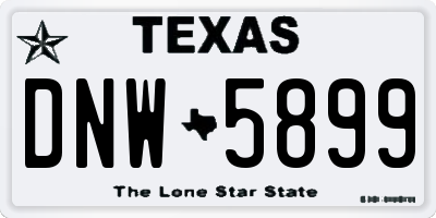 TX license plate DNW5899