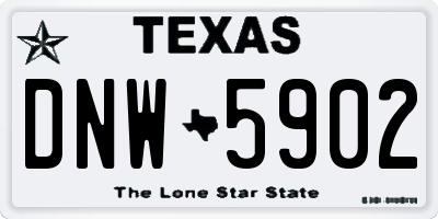 TX license plate DNW5902
