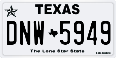 TX license plate DNW5949