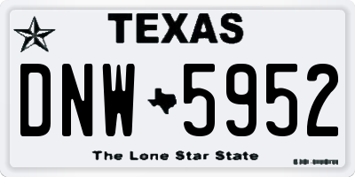 TX license plate DNW5952