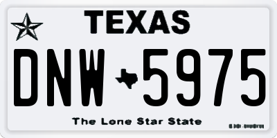 TX license plate DNW5975