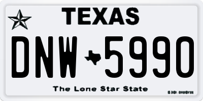 TX license plate DNW5990