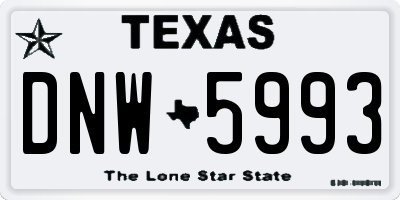TX license plate DNW5993