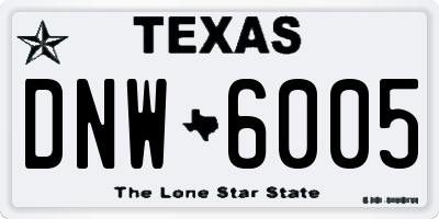 TX license plate DNW6005