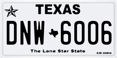 TX license plate DNW6006