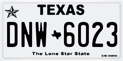 TX license plate DNW6023