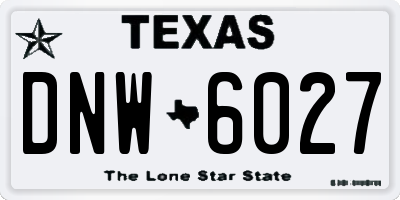 TX license plate DNW6027
