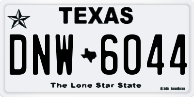 TX license plate DNW6044