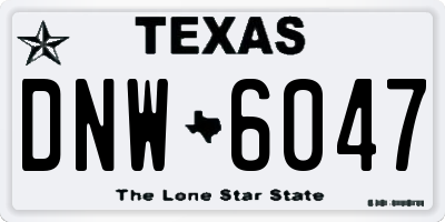 TX license plate DNW6047