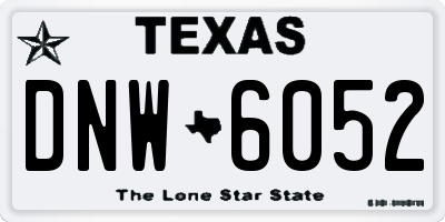 TX license plate DNW6052