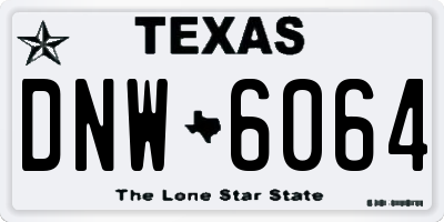 TX license plate DNW6064