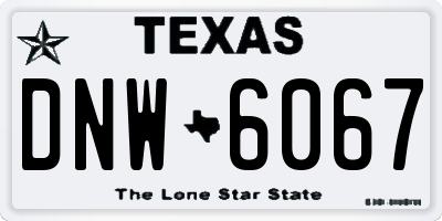 TX license plate DNW6067