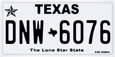 TX license plate DNW6076