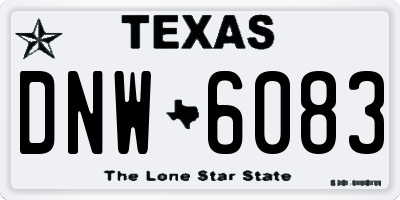 TX license plate DNW6083