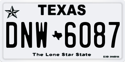 TX license plate DNW6087