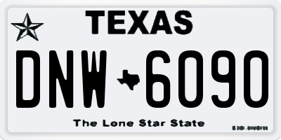 TX license plate DNW6090
