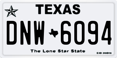 TX license plate DNW6094