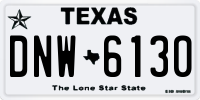 TX license plate DNW6130