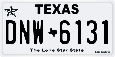 TX license plate DNW6131