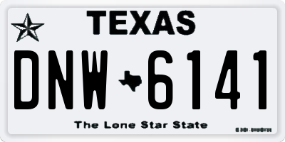 TX license plate DNW6141