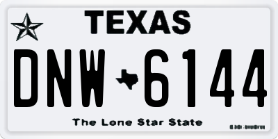TX license plate DNW6144