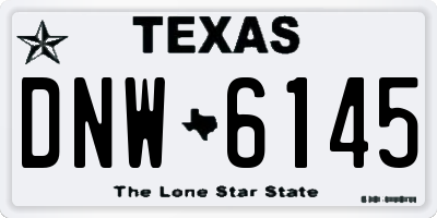 TX license plate DNW6145