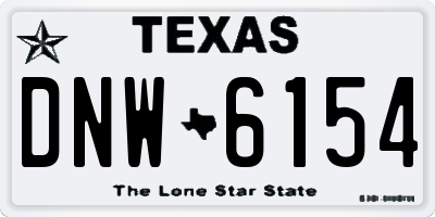 TX license plate DNW6154