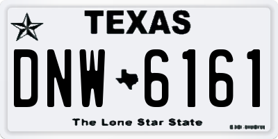 TX license plate DNW6161