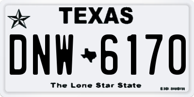 TX license plate DNW6170