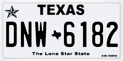 TX license plate DNW6182