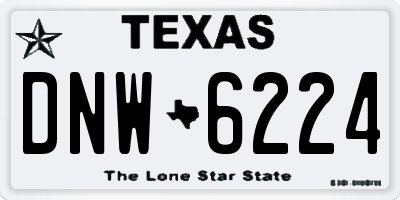 TX license plate DNW6224