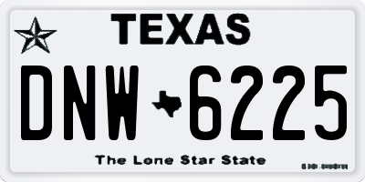 TX license plate DNW6225