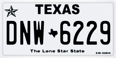 TX license plate DNW6229