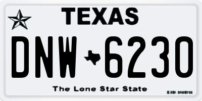 TX license plate DNW6230