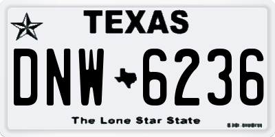 TX license plate DNW6236
