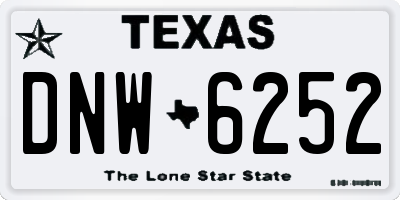 TX license plate DNW6252