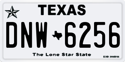 TX license plate DNW6256