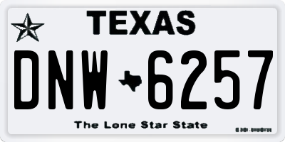 TX license plate DNW6257