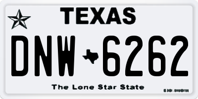 TX license plate DNW6262