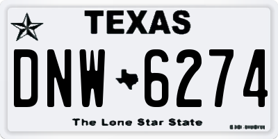 TX license plate DNW6274