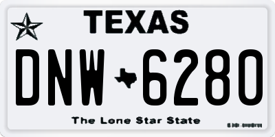 TX license plate DNW6280