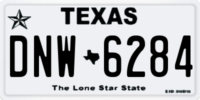 TX license plate DNW6284