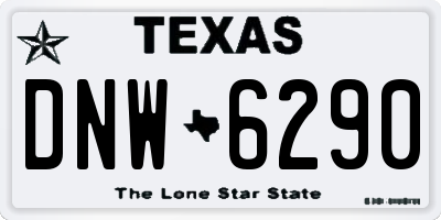 TX license plate DNW6290