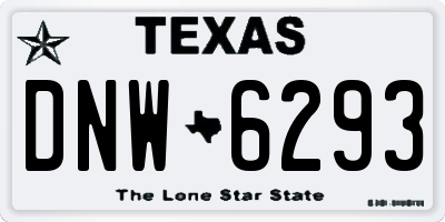 TX license plate DNW6293