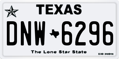 TX license plate DNW6296