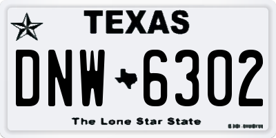 TX license plate DNW6302