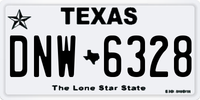 TX license plate DNW6328